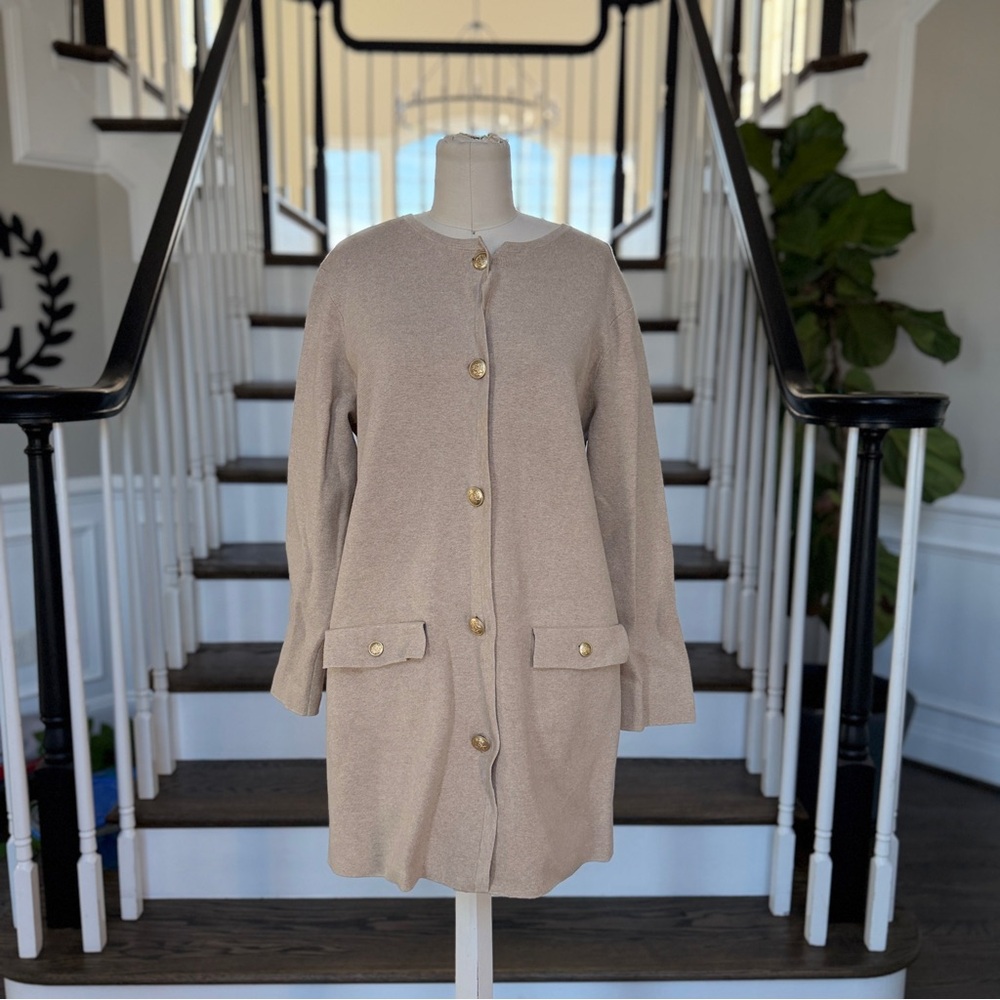 NWT J. Crew Long Giselle Cardigan Sweater Blazer 100% Cotton